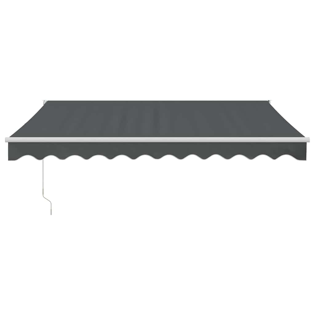Uttrekkbar markise antrasitt 3,5x2,5 m stoff og aluminium vidaXL