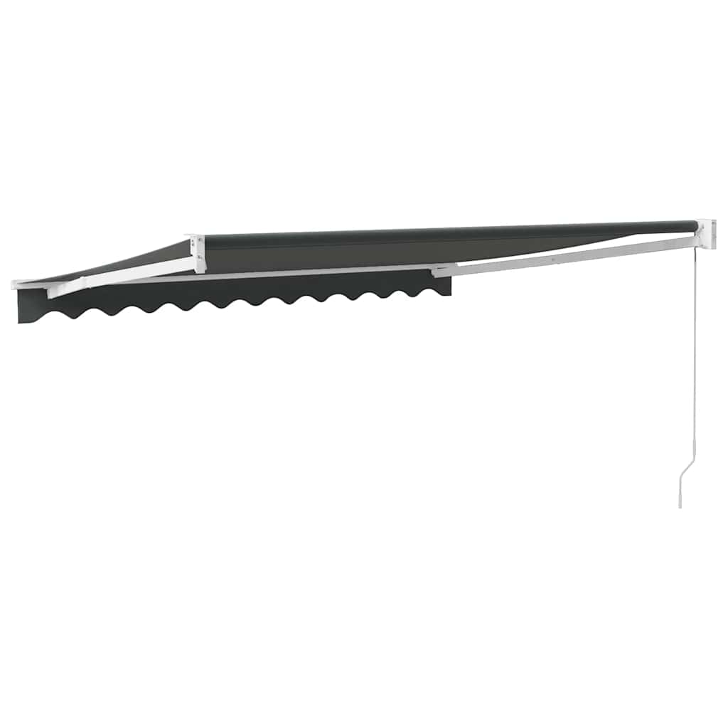 Uttrekkbar markise antrasitt 3,5x2,5 m stoff og aluminium vidaXL