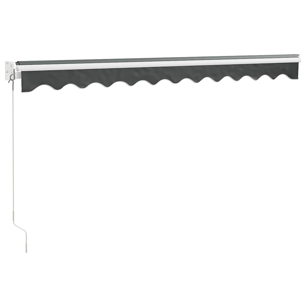Uttrekkbar markise antrasitt 3,5x2,5 m stoff og aluminium vidaXL