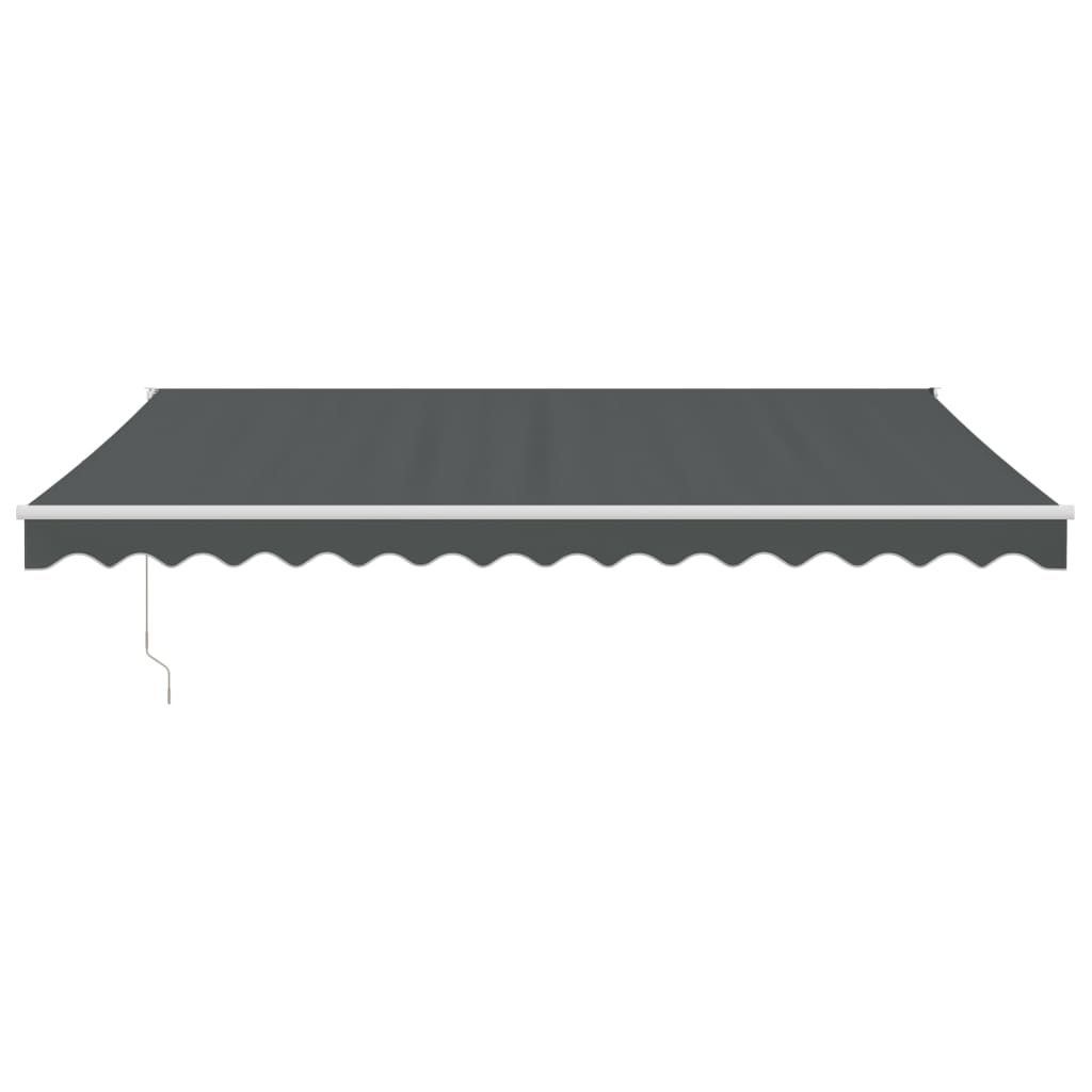 Uttrekkbar markise antrasitt 4x3 m stoff og aluminium vidaXL