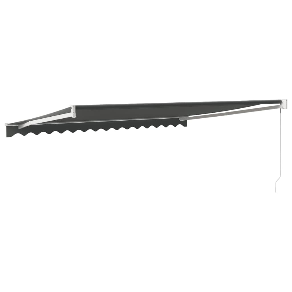 Uttrekkbar markise antrasitt 4x3 m stoff og aluminium vidaXL