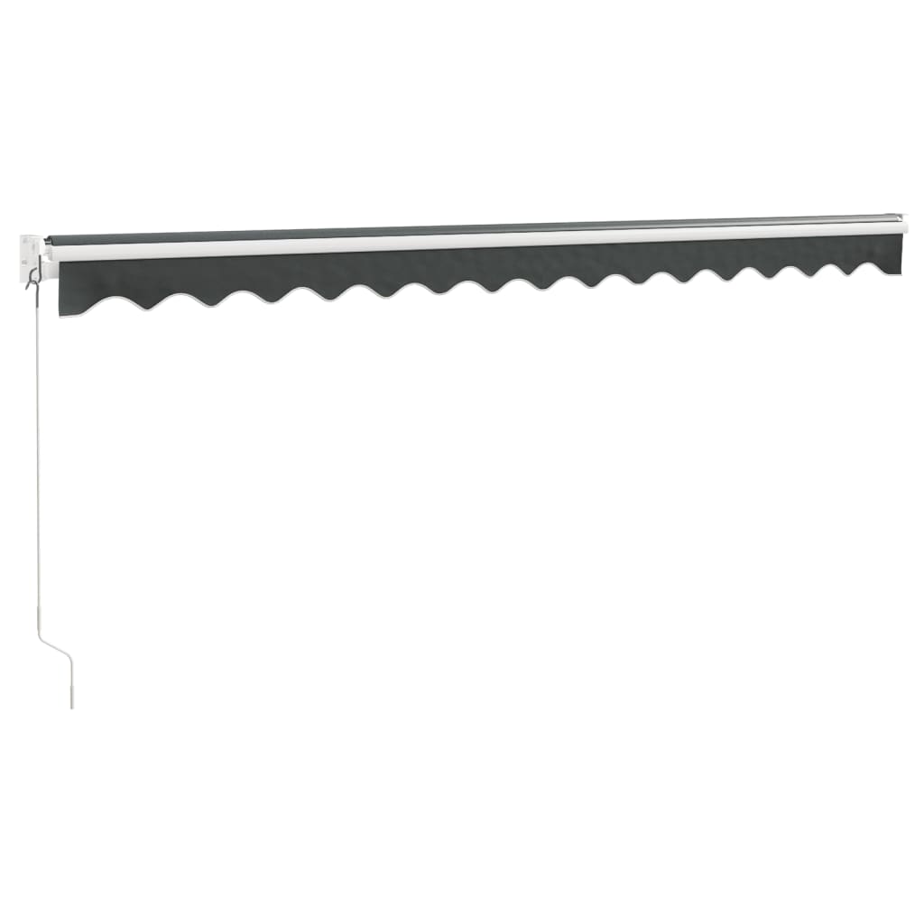 Uttrekkbar markise antrasitt 4x3 m stoff og aluminium vidaXL