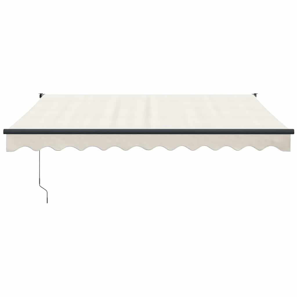 Uttrekkbar markise kremhvit 3x2,5 m stoff og aluminium