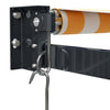 Uttrekkbar markise gul og hvit 5x3 m stoff og aluminium