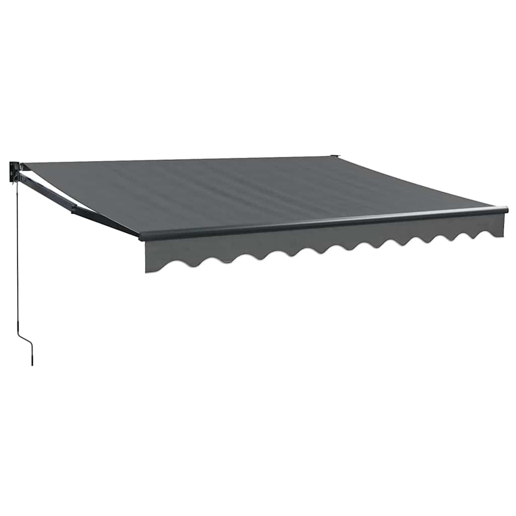 Uttrekkbar markise antrasitt 3x2,5 m stoff og aluminium