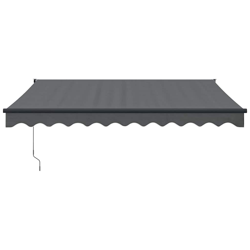 Uttrekkbar markise antrasitt 3x2,5 m stoff og aluminium