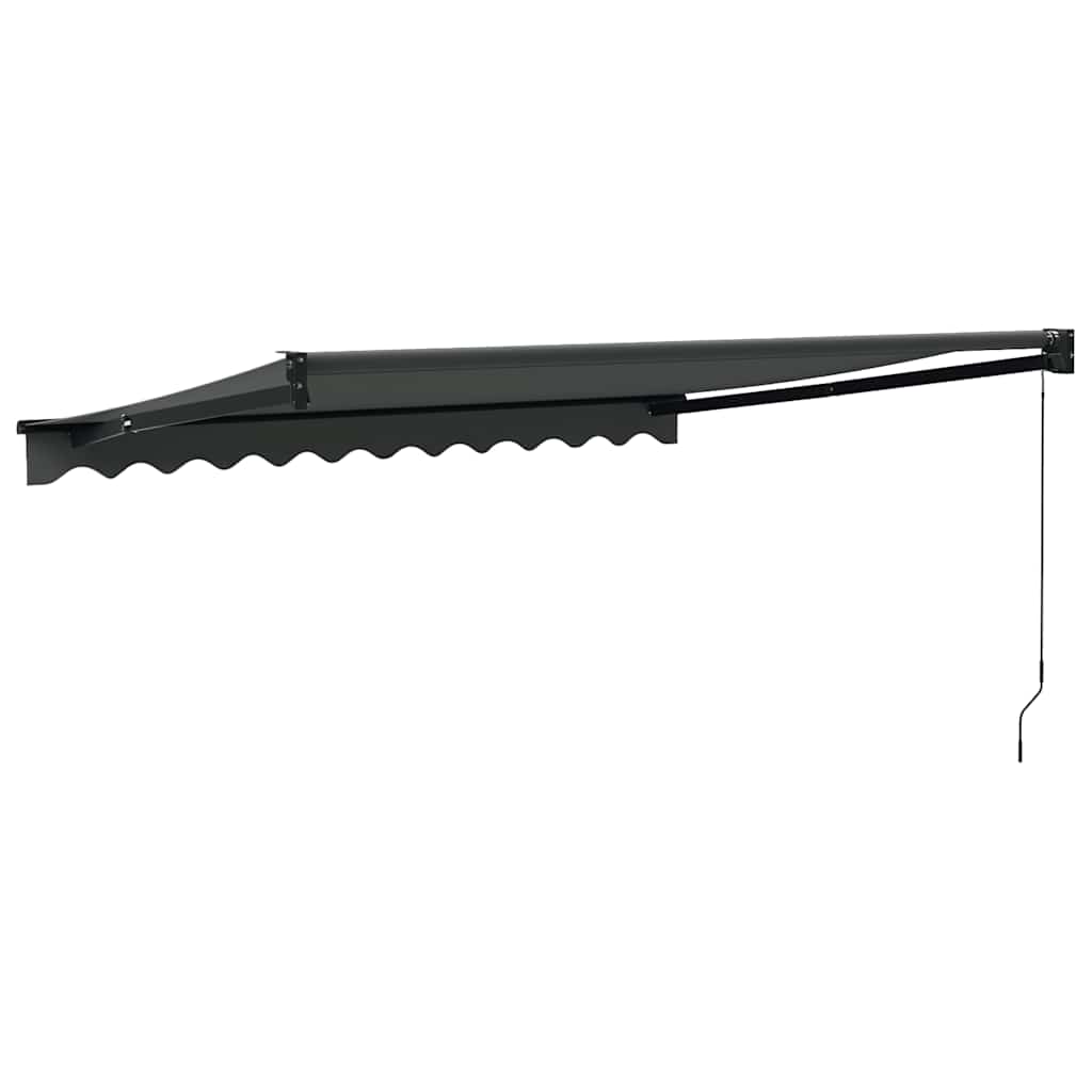 Uttrekkbar markise antrasitt 3x2,5 m stoff og aluminium