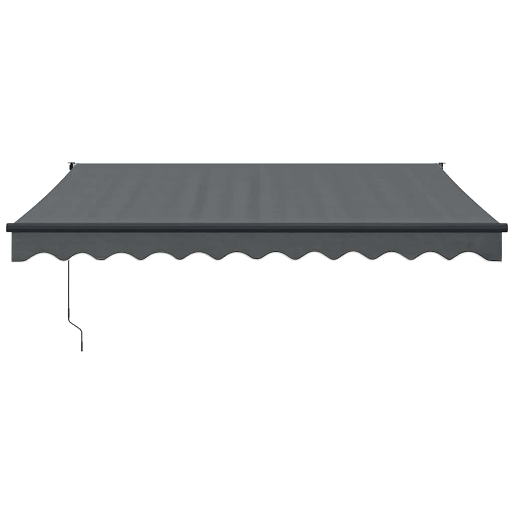 Uttrekkbar markise antrasitt 3,5x2,5 m stoff og aluminium
