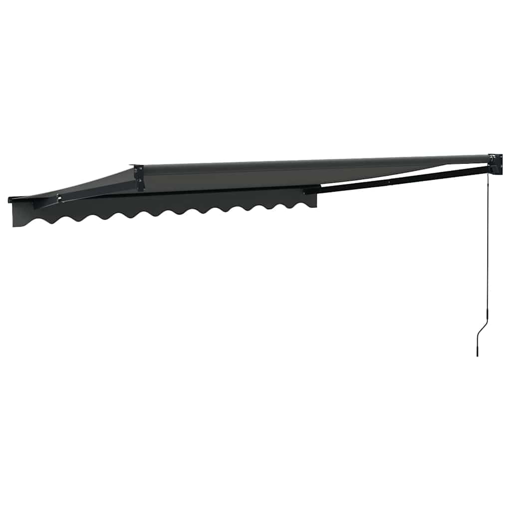 Uttrekkbar markise antrasitt 3,5x2,5 m stoff og aluminium