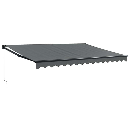 Uttrekkbar markise antrasitt 4x3 m stoff og aluminium