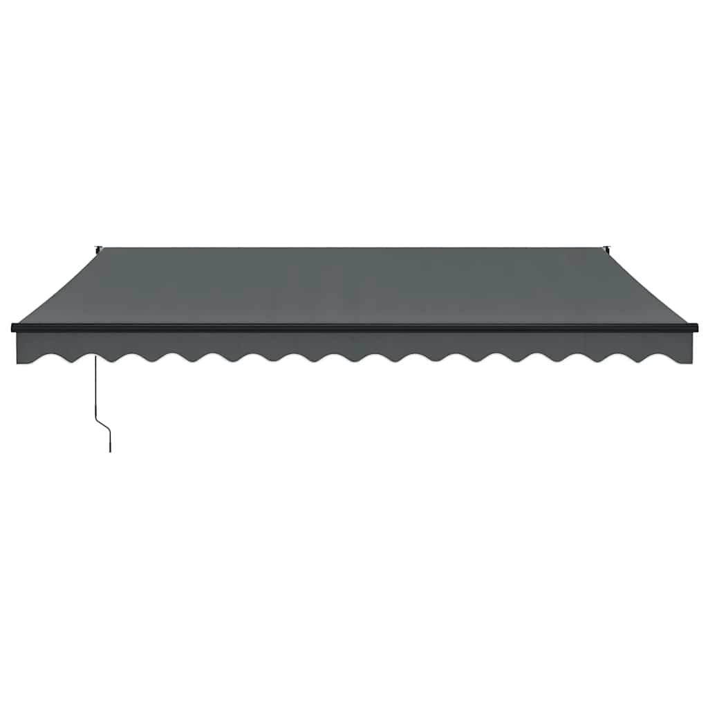 Uttrekkbar markise antrasitt 4x3 m stoff og aluminium