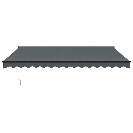 Uttrekkbar markise antrasitt 4x3 m stoff og aluminium