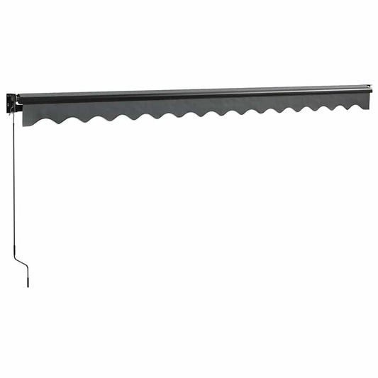 Uttrekkbar markise antrasitt 4x3 m stoff og aluminium