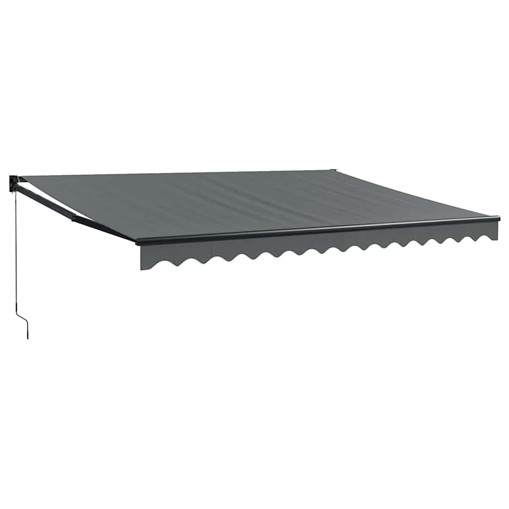 Uttrekkbar markise antrasitt 4,5x3 m stoff og aluminium