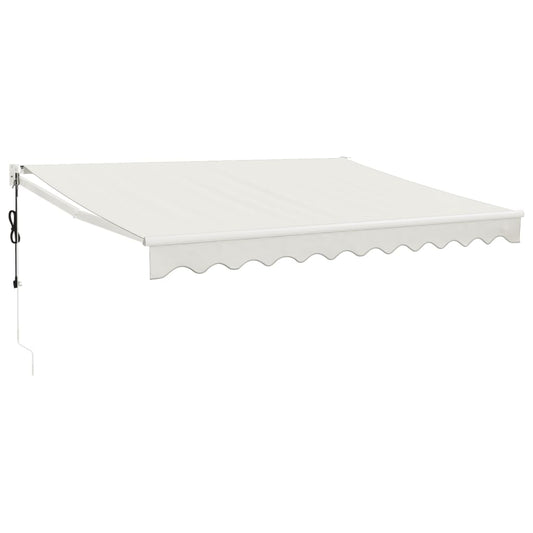 Automatisk uttrekkbar markise kremhvit 3,5x2,5 m vidaXL