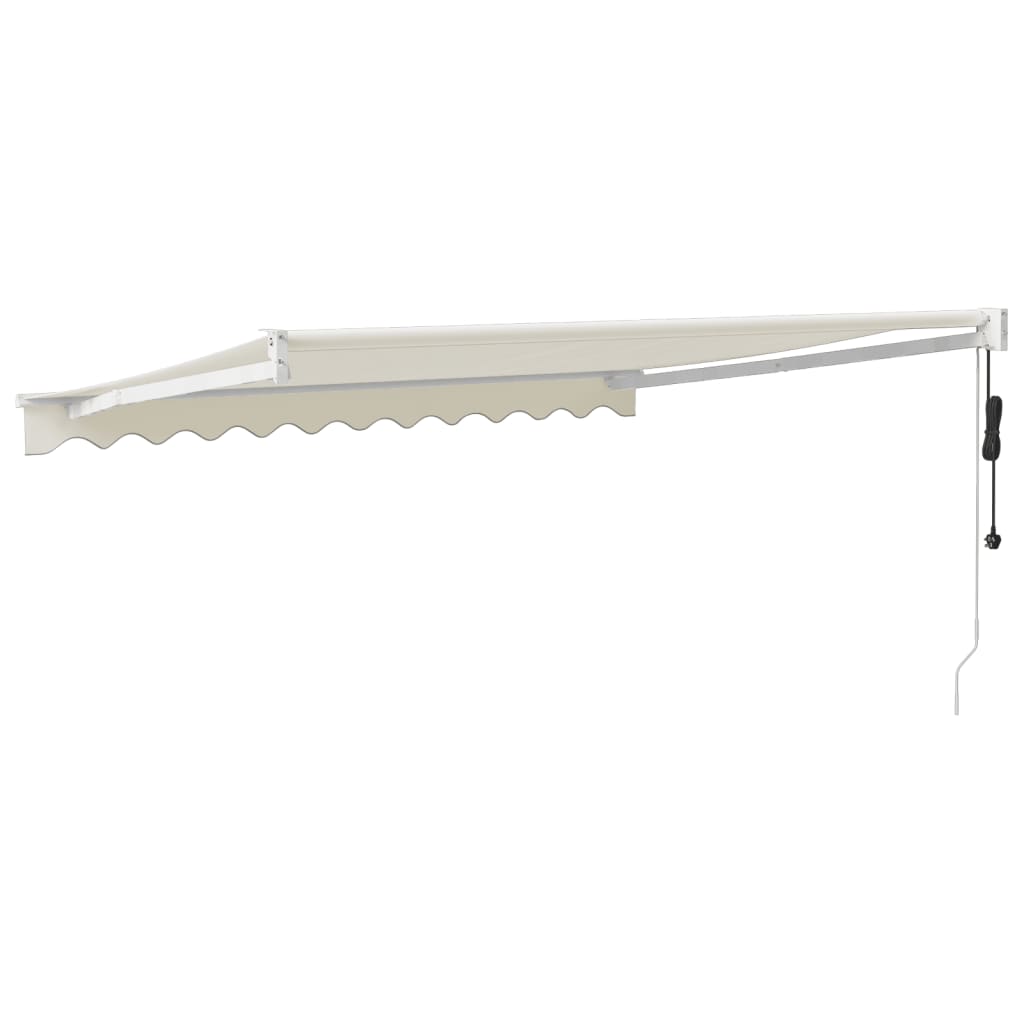 Automatisk uttrekkbar markise kremhvit 3,5x2,5 m vidaXL