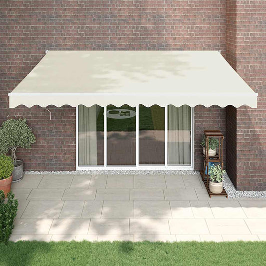 Automatisk uttrekkbar markise kremhvit 4x3 m vidaXL