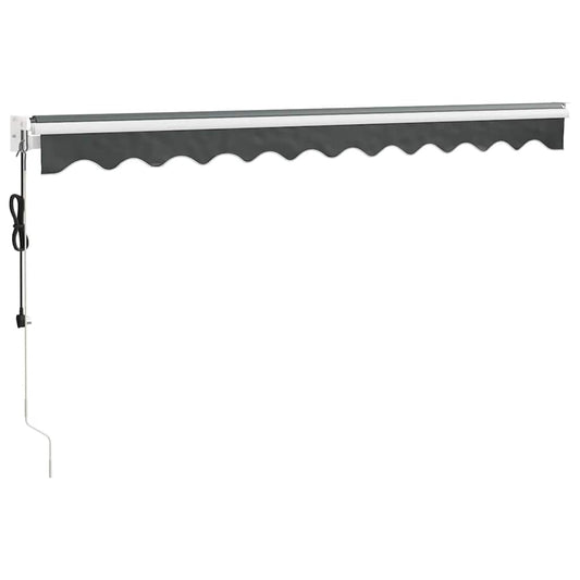 Automatisk uttrekkbar markise antrasitt 3,5x2,5 m vidaXL