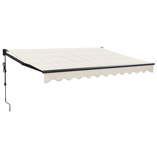 Automatisk uttrekkbar markise kremhvit 3,5x2,5 m vidaXL