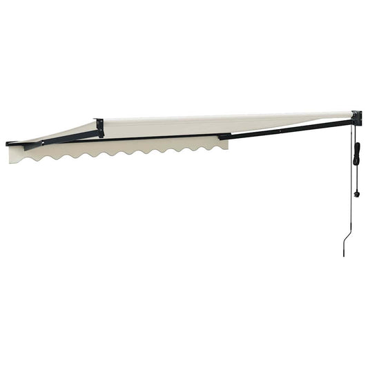 Automatisk uttrekkbar markise kremhvit 3,5x2,5 m vidaXL