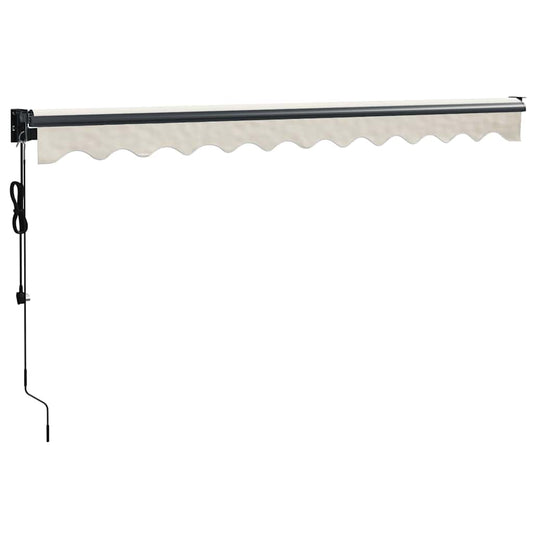 Automatisk uttrekkbar markise kremhvit 3,5x2,5 m vidaXL