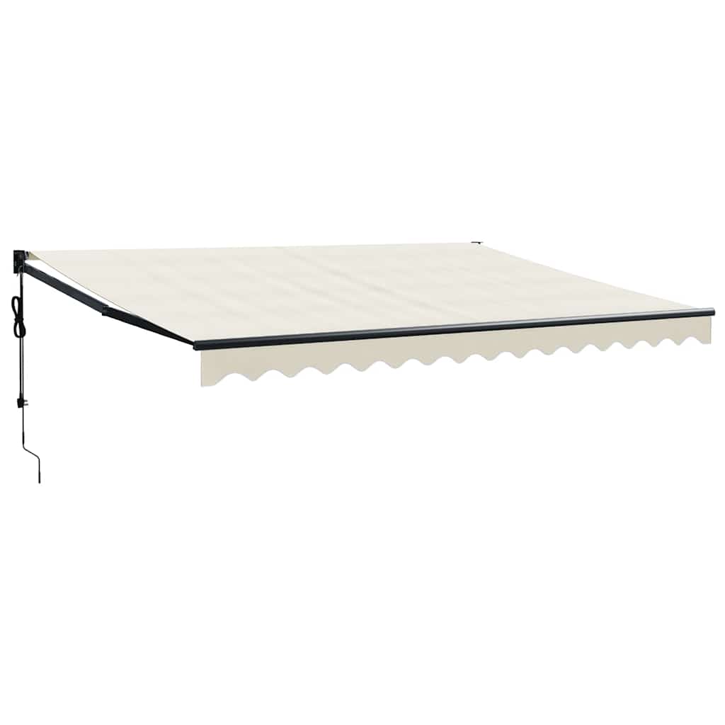 Automatisk uttrekkbar markise kremhvit 4x3 m vidaXL
