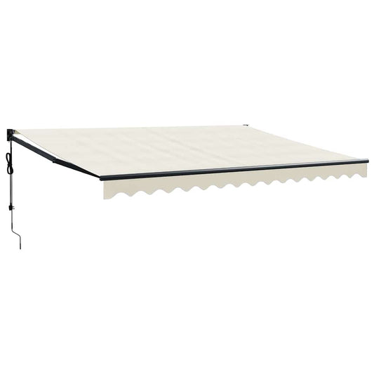 Automatisk uttrekkbar markise kremhvit 4x3 m vidaXL