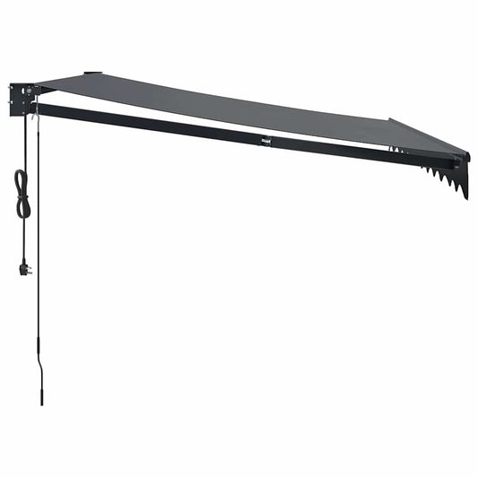 Automatisk uttrekkbar markise antrasitt 3,5x2,5 m vidaXL