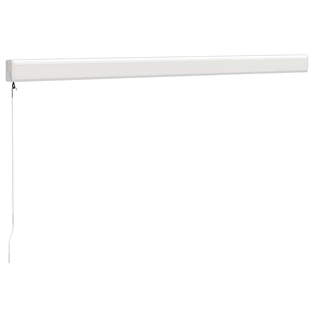 Uttrekkbar markise gul og hvit 3x2,5 m stoff og aluminium