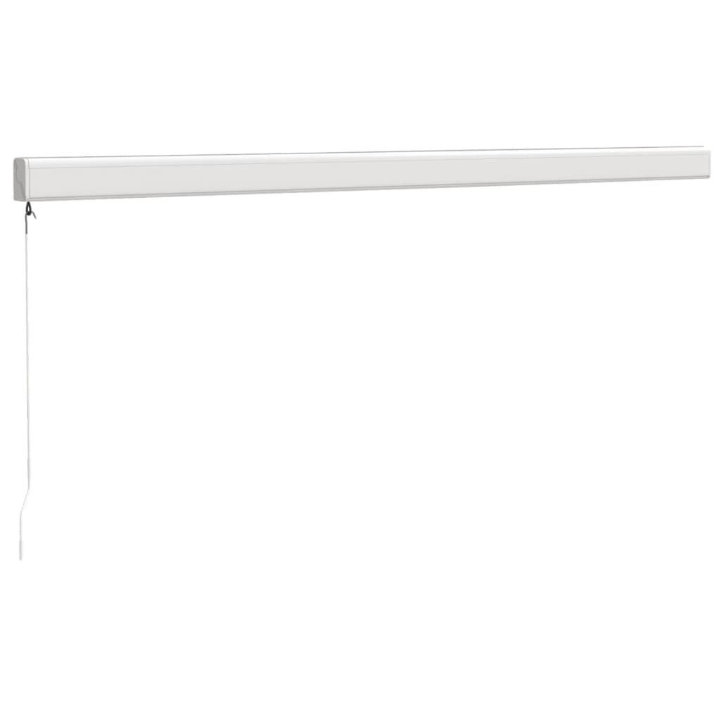 Uttrekkbar markise gul og hvit 4,5x3 m stoff og aluminium vidaXL