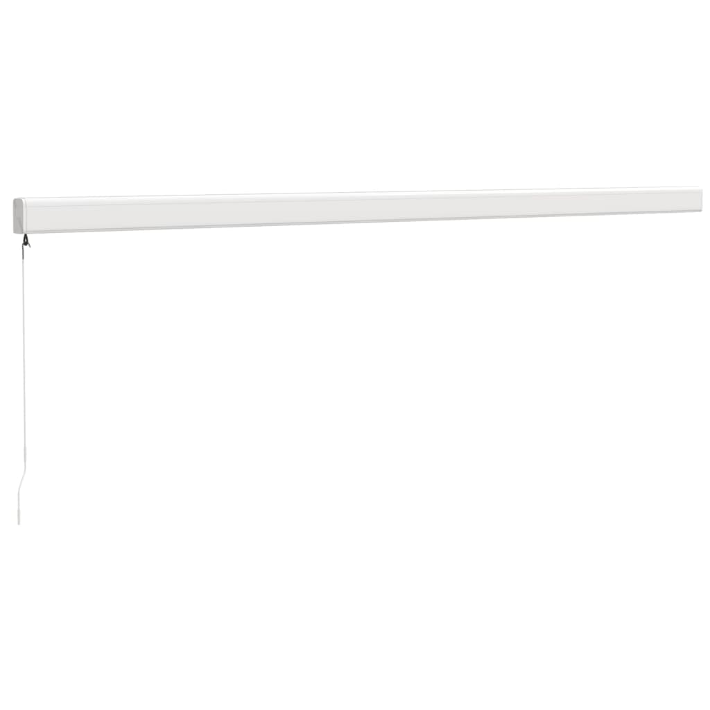 Uttrekkbar markise gul og hvit 5x3 m stoff og aluminium