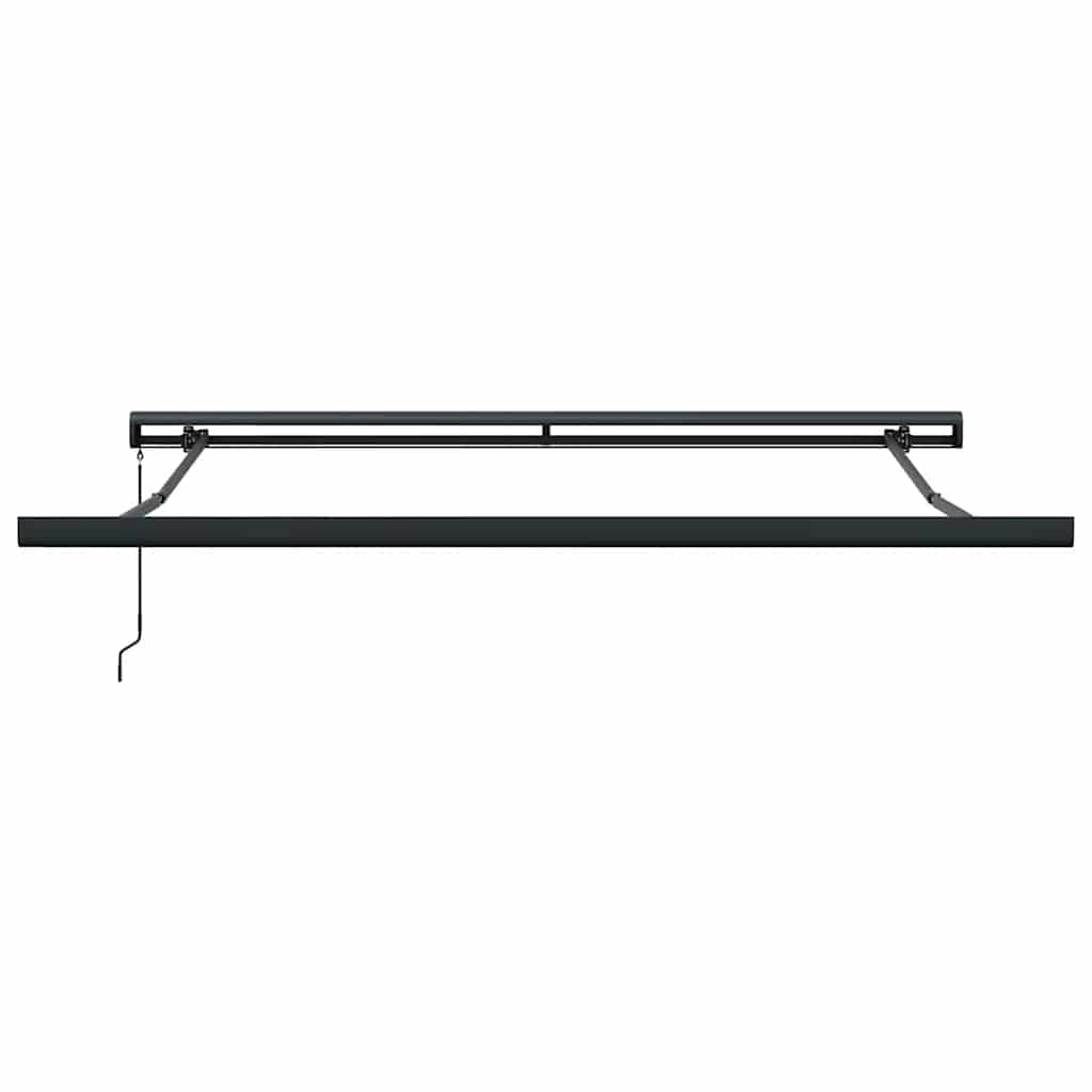Uttrekkbar markise gul og hvit 3x2,5 m stoff og aluminium