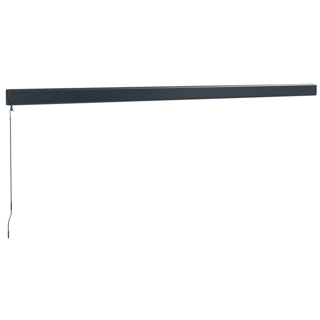 Uttrekkbar markise gul og hvit 5x3 m stoff og aluminium