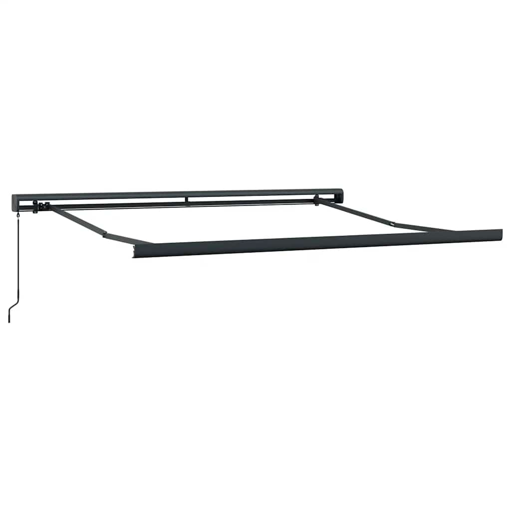 Uttrekkbar markise oransje og brun 3,5x2,5 m stoff og aluminium
