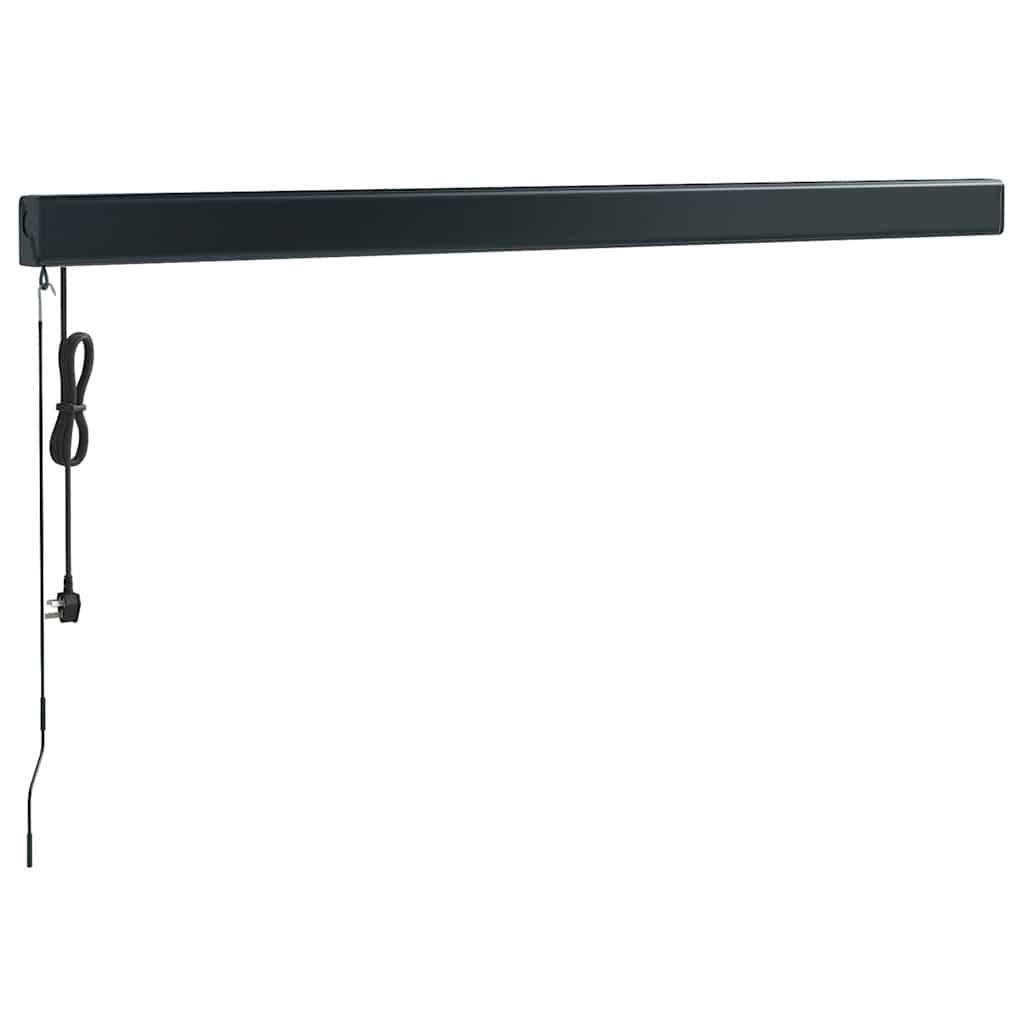 Uttrekkbar markise gul og hvit 3x2,5 m stoff og aluminium