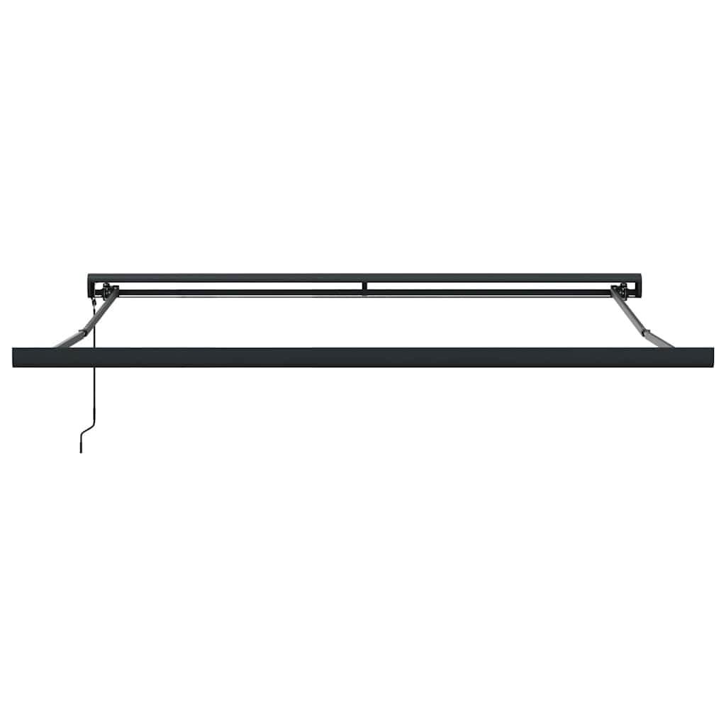 Uttrekkbar markise gul og hvit 3,5x2,5 m stoff og aluminium
