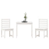 Hagebistrosett hvit 3 deler heltre furu