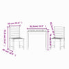 Hagebistrosett hvit 3 deler heltre furu