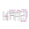 Hagespisestue 5 deler hvit heltre furu