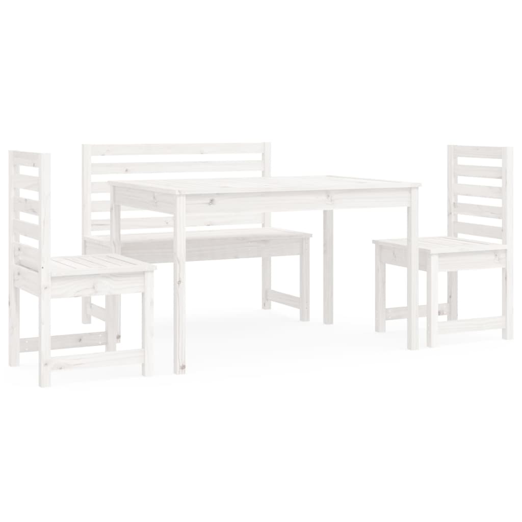 Hagespisestue 4 deler hvit heltre furu
