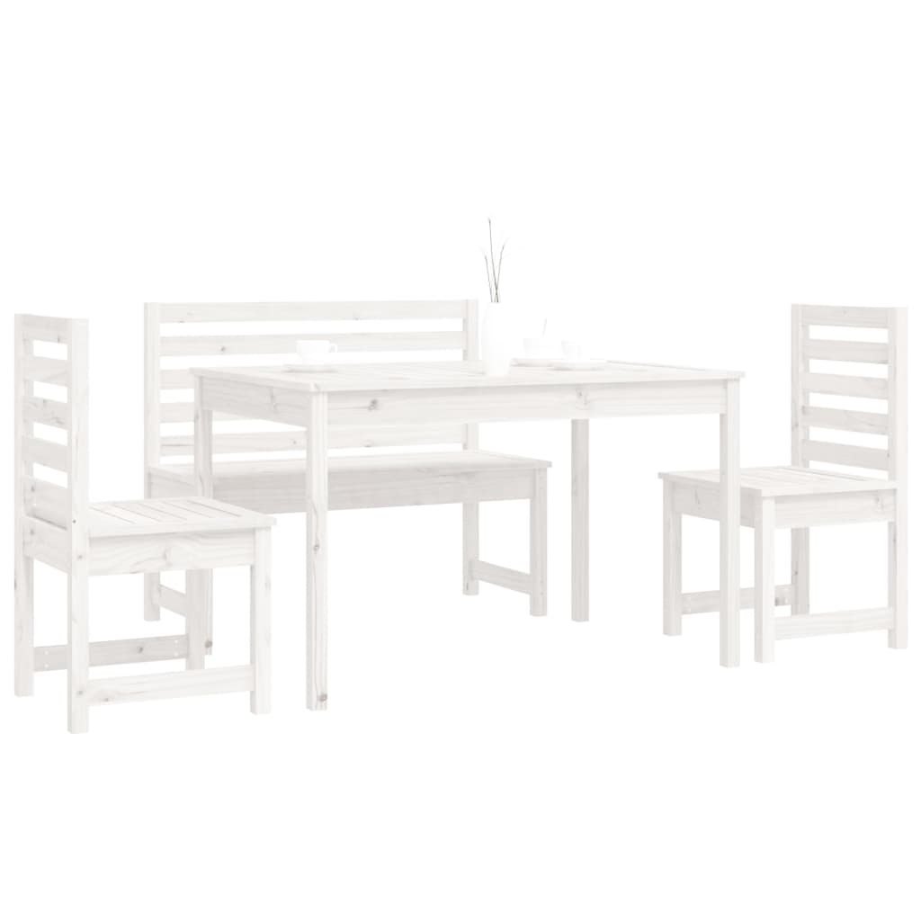 Hagespisestue 4 deler hvit heltre furu