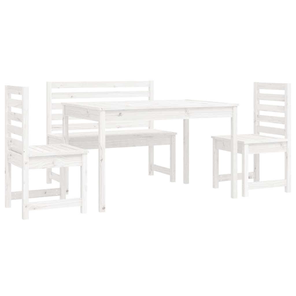 Hagespisestue 4 deler hvit heltre furu