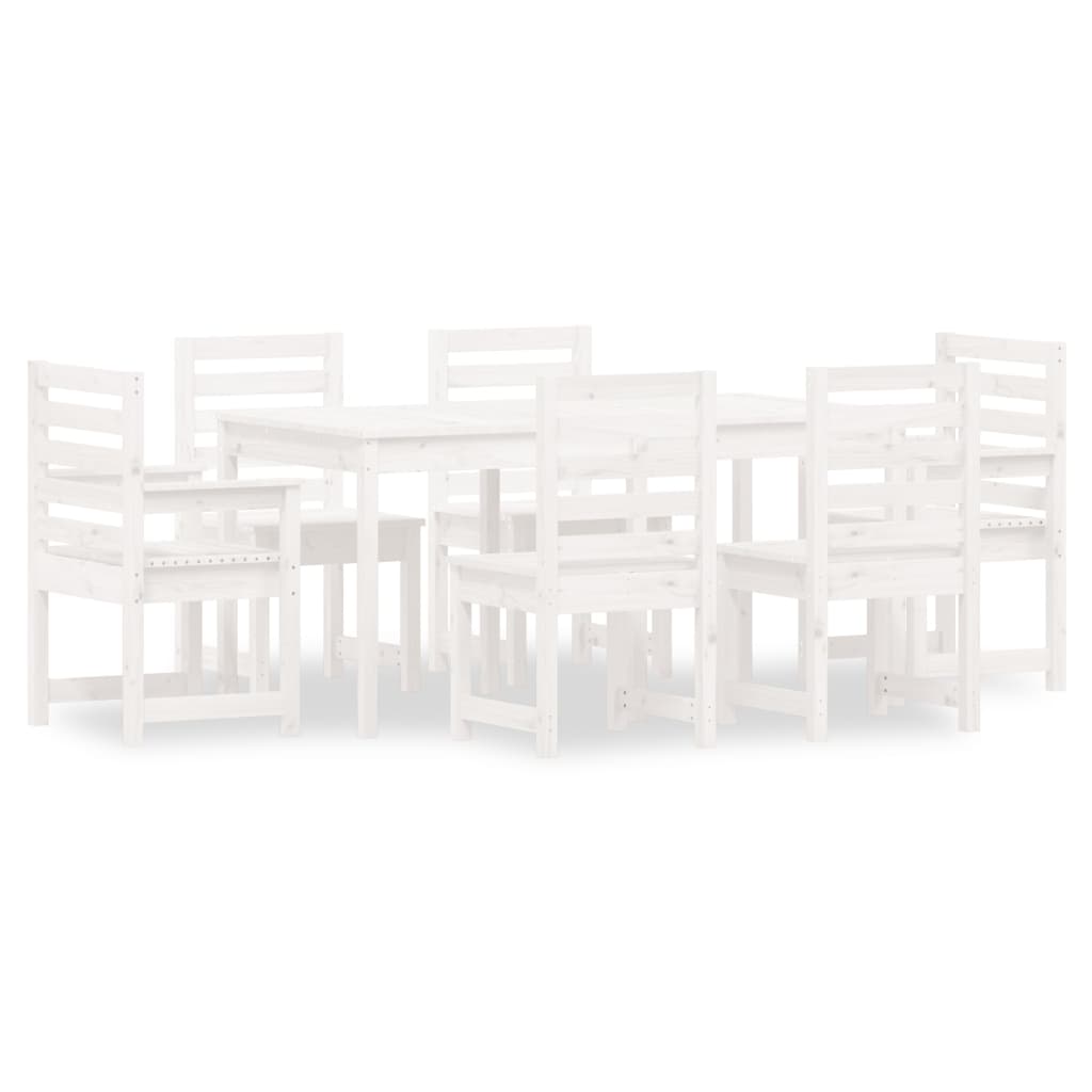 Hagespisestue 7 deler hvit heltre furu