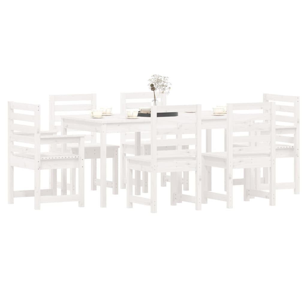 Hagespisestue 7 deler hvit heltre furu