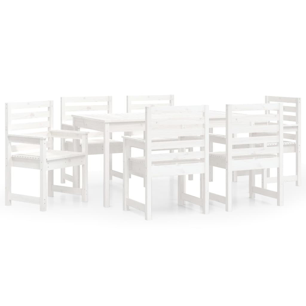 Hagespisestue 7 deler hvit heltre furu