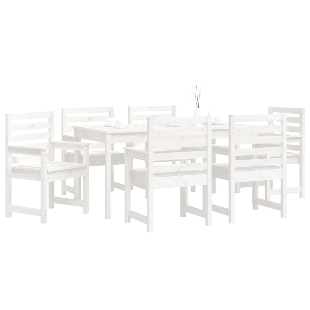 Hagespisestue 7 deler hvit heltre furu
