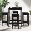 Hagebarsett 5 deler svart heltre furu