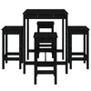 Hagebarsett 5 deler svart heltre furu