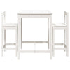 Hagebarsett 3 deler hvit heltre furu
