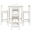 Hagebarsett 5 deler hvit heltre furu